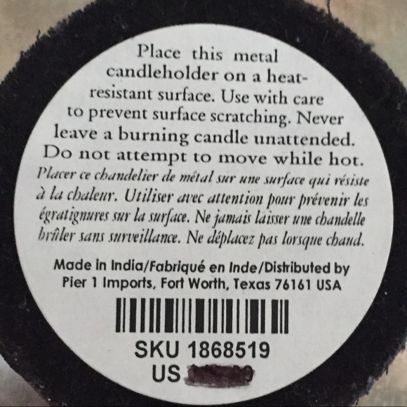 Bronze Metal Celestial Sun Engraved Candle Holder - Picture 4 of 8